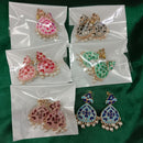Urthn Gold Plated Assorted Color Set Of 6 Meenakari Earrings Combo 