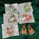 Urthn Gold Plated Assorted Color Set Of 6 Meenakari Earrings Combo 