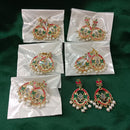 Urthn Gold Plated Assorted Color Set Of 6 Meenakari Earrings Combo 