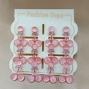 Urthn Monalisa Stone Stylish Set Of 6 Stud Earrings Combo 