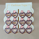 Urthn Monalisa Stone Stylish Set Of 6 Stud Earrings Combo 