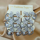Urthn Pearl And Austrain Stone Set Of 6 Stud Earrings Combo