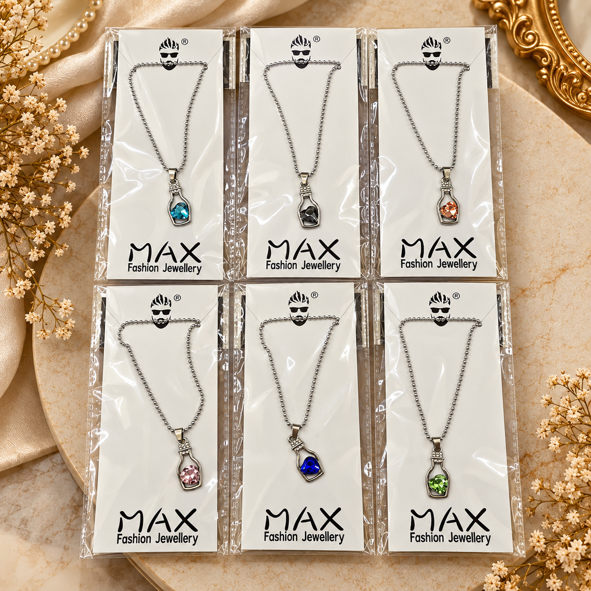 Urthn Crystal Stone Chain Pendant For Women/ Girls