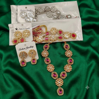 Urthn Gold Plated Kundan Stone Fashion Jewellery Combo Set