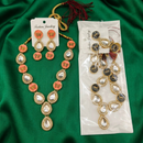 Urthn Gold Plated Kundan Stone Fashion Jewellery Combo Set