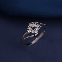 AllWell Jewellery Austrian Stone Frost Petal 925 Sterling Silver Ring 