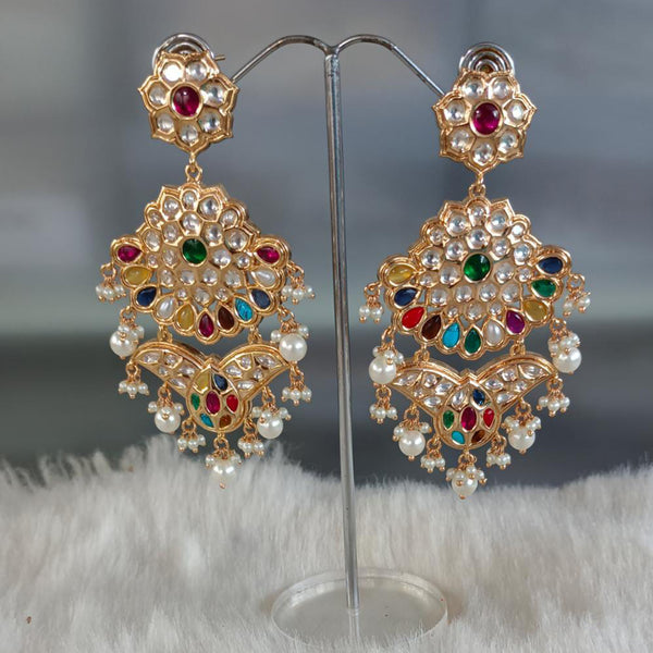 92.5 Silver Kundan jadau earrings - 20 gms – Aarzu Collections
