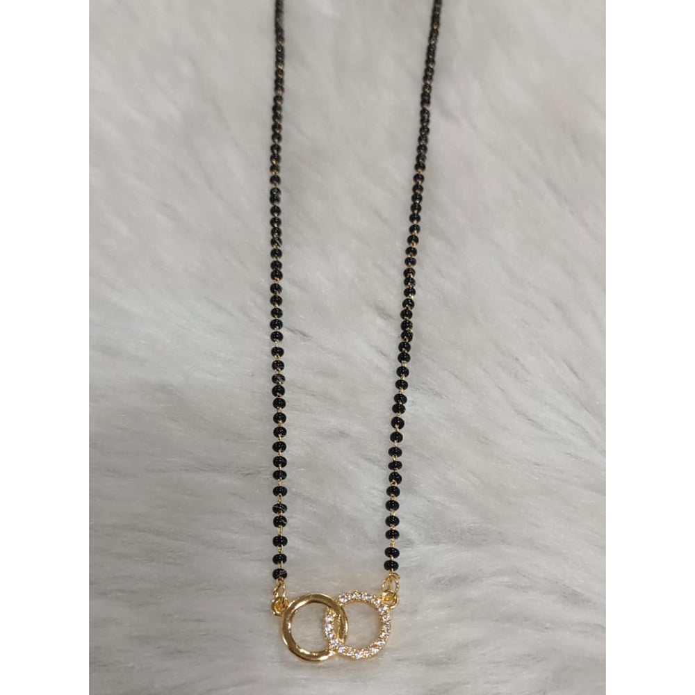 Tarangavi Austrian Stone And Black Beads Designer Mangalsutra