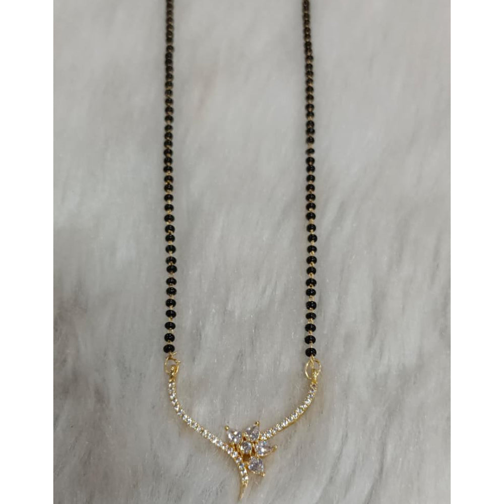 Tarangavi Austrian Stone And Black Beads Designer Mangalsutra -(Pack of 12)