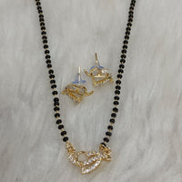 Tarangavi Austrian Stone And Black Beads Designer Mangalsutra