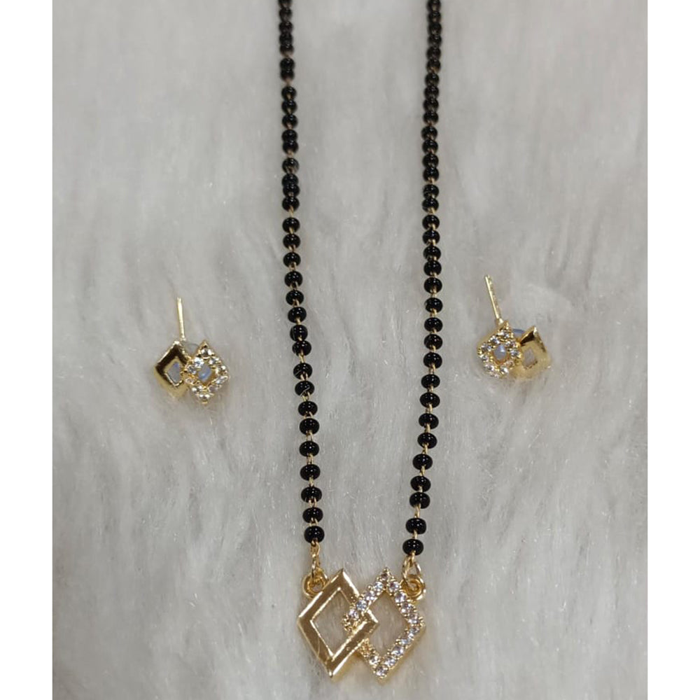 Tarangavi Austrian Stone And Black Beads Designer Mangalsutra-(Pack of 12)