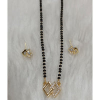 Tarangavi Austrian Stone And Black Beads Designer Mangalsutra