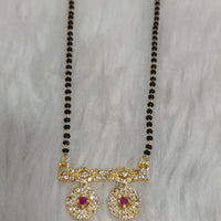 Tarangavi Austrian Stone And Black Beads Designer Mangalsutra