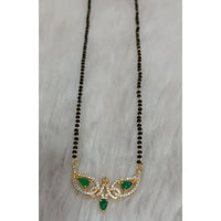 Tarangavi Austrian Stone And Black Beads Designer Mangalsutra