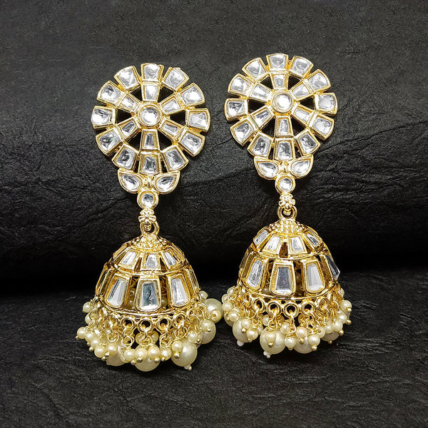 Darshana Jewels Gold Plated Jhumki Earrings