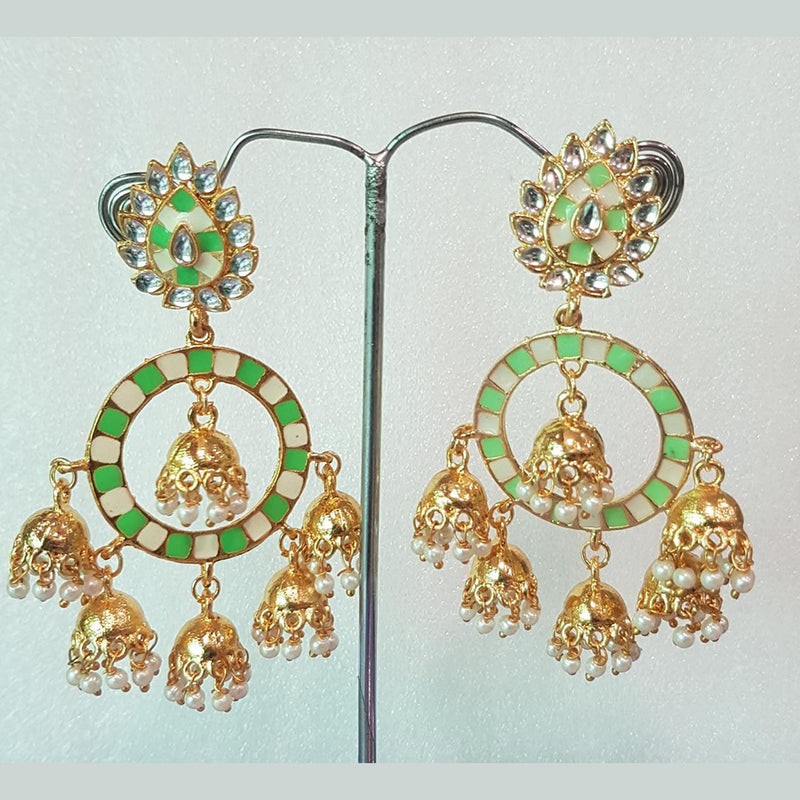 Shreeji Gold Plated Jhumki Earrings