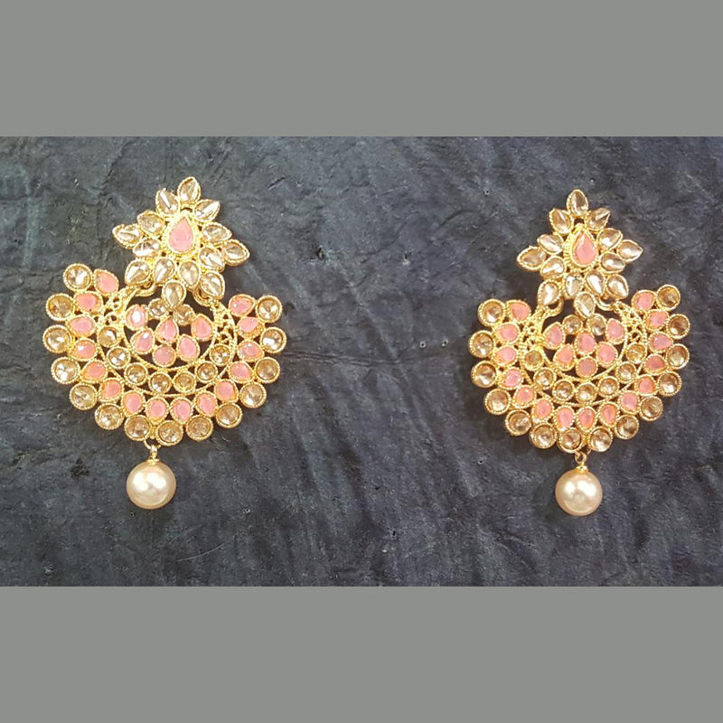 Shreeji Gold Plated Dangler Earrings