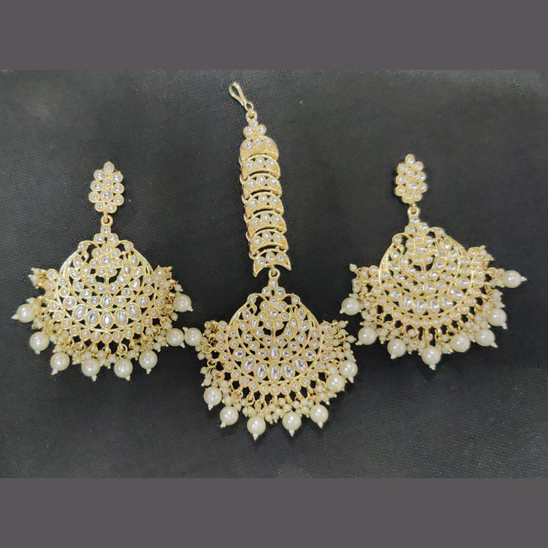 Shreeji Gold Plated Earrings With Mangtikka