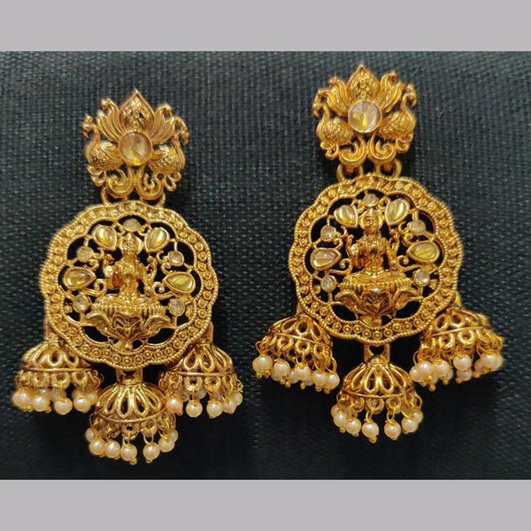 Shreeji Gold Plated Crystal Stone Earrings