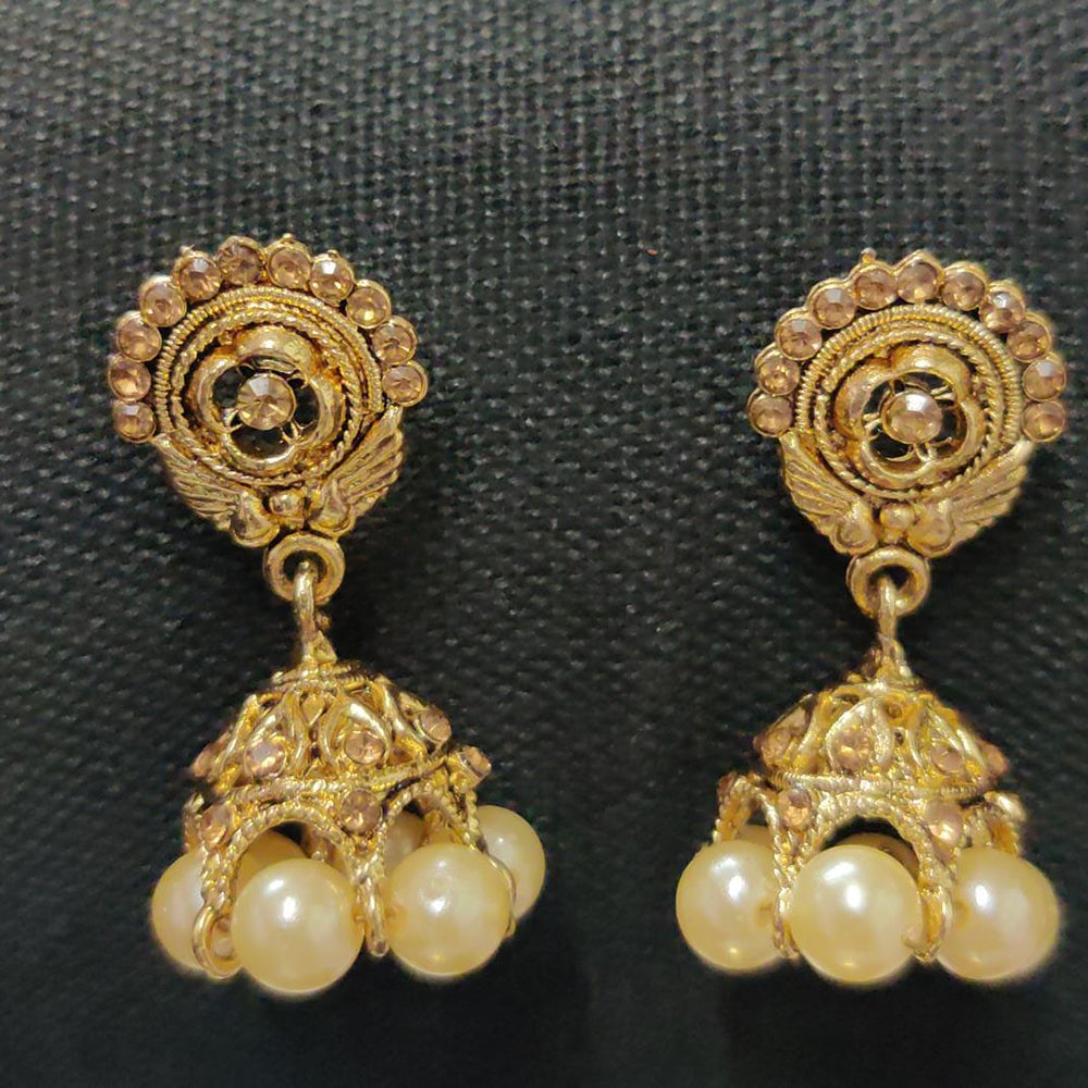 Shreeji Gold Plated Jhumki Earrings