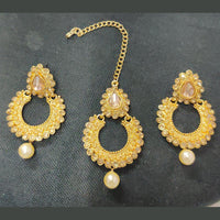 Shreeji Gold Plated Earrings With Mangtikka