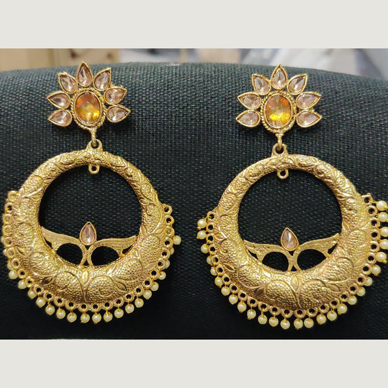 Shreeji Gold Plated Dangler Earrings