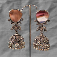 Darshana Jewels Oxidised  Plated Jhumki Earrings