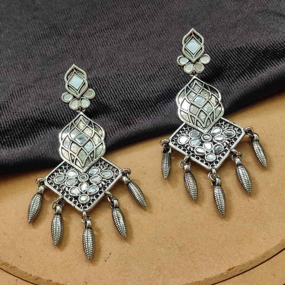 Darshana Jewels Oxidised  Plated Dangler Earrings