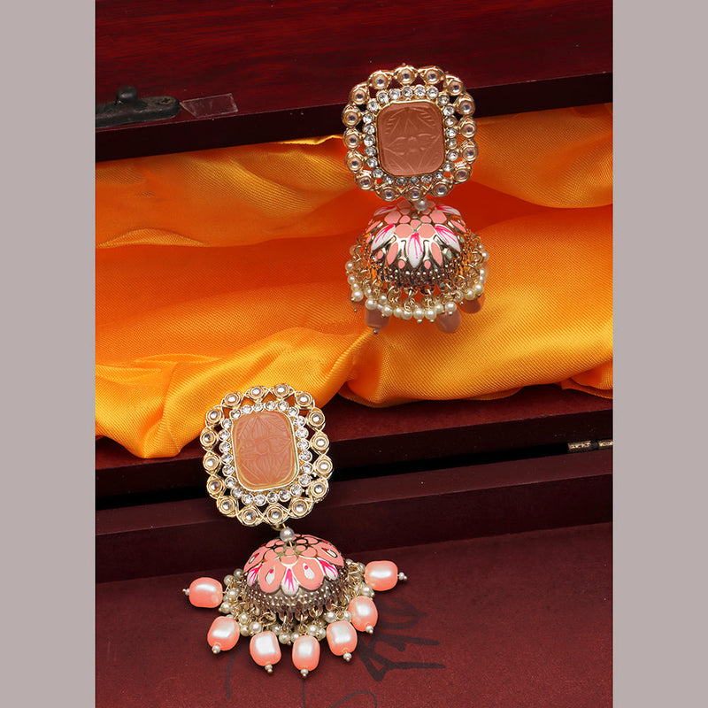 Darshana Jewels Gold Plated Austrian Stone Jhumki Earrings