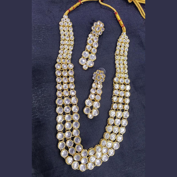 Om Creations Gold Plated Kundan Necklace Set