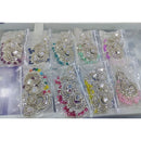 Om Creations Designer Mirror Beads And Pearl Dangler Earrings with Maangtikka