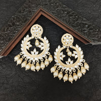 Darshana Jewels Premium Kundan Stone And Pearl Dangler Earrings For Women