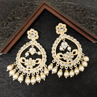 Darshana Jewels Premium Kundan Stone And Pearl Dangler Earrings For Women