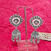 Darshana Jewels Oxidised Plated Jhumki Earrings