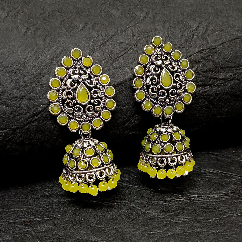 Darshana Jewels Oxidised Plated Jhumki Earrings