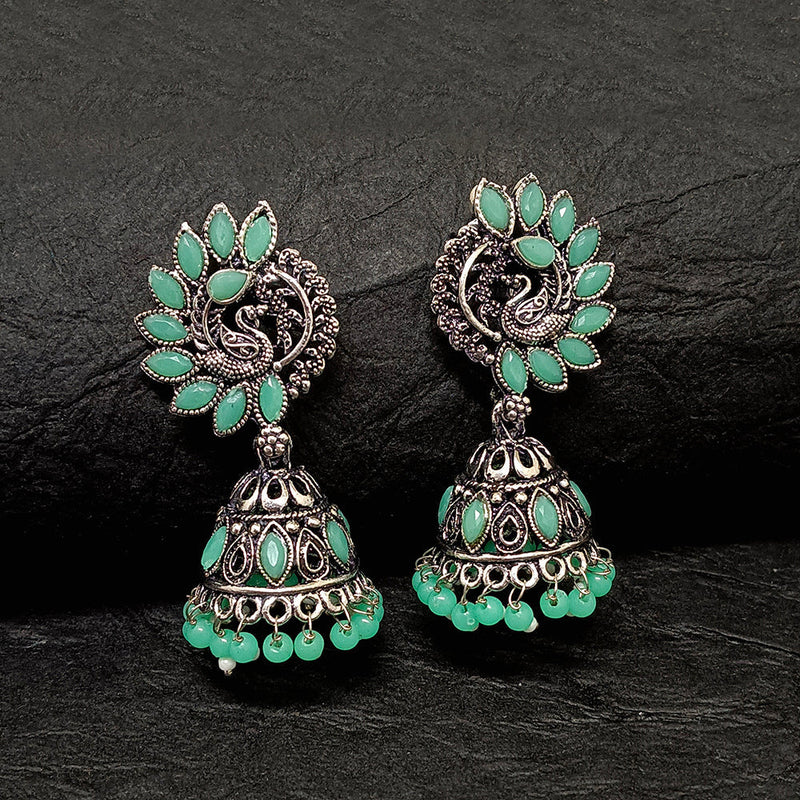 Darshana Jewels Oxidised Plated Jhumki Earrings