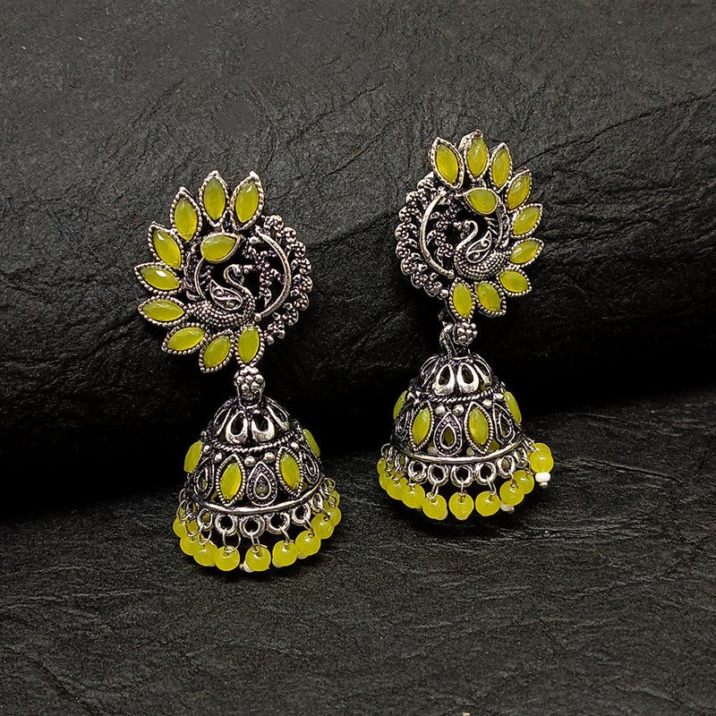 Darshana Jewels Oxidised Plated Jhumki Earrings