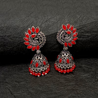 Darshana Jewels Oxidised Plated Jhumki Earrings