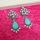 Darshana Jewels Oxidised Plated Mirror Work Earrings