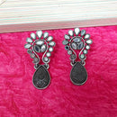 Darshana Jewels Oxidised Plated Mirror Work Earrings