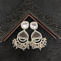 Darshana Jewels Gold Plated Crystal Stone Dangler Earrings