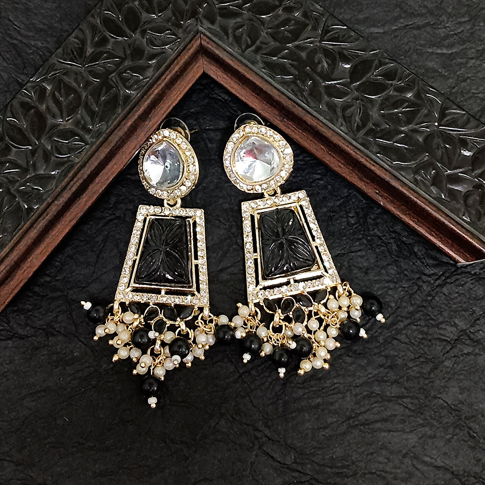 Darshana Jewels Gold Plated Crystal Stone Dangler Earrings