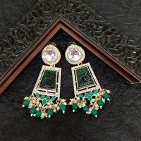 Darshana Jewels Gold Plated Crystal Stone Dangler Earrings