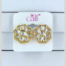 Corbeda Fashion Gold Plated Kundan Stone Stud Earrings