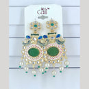 Corbeda Fashion Gold Plated Kundan Stone And Pearls  Dangler Earrings