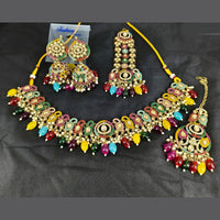 Corbeda Fashion Elegant Gold Plated Sparkling Austrian Stones And Beads Necklace Set