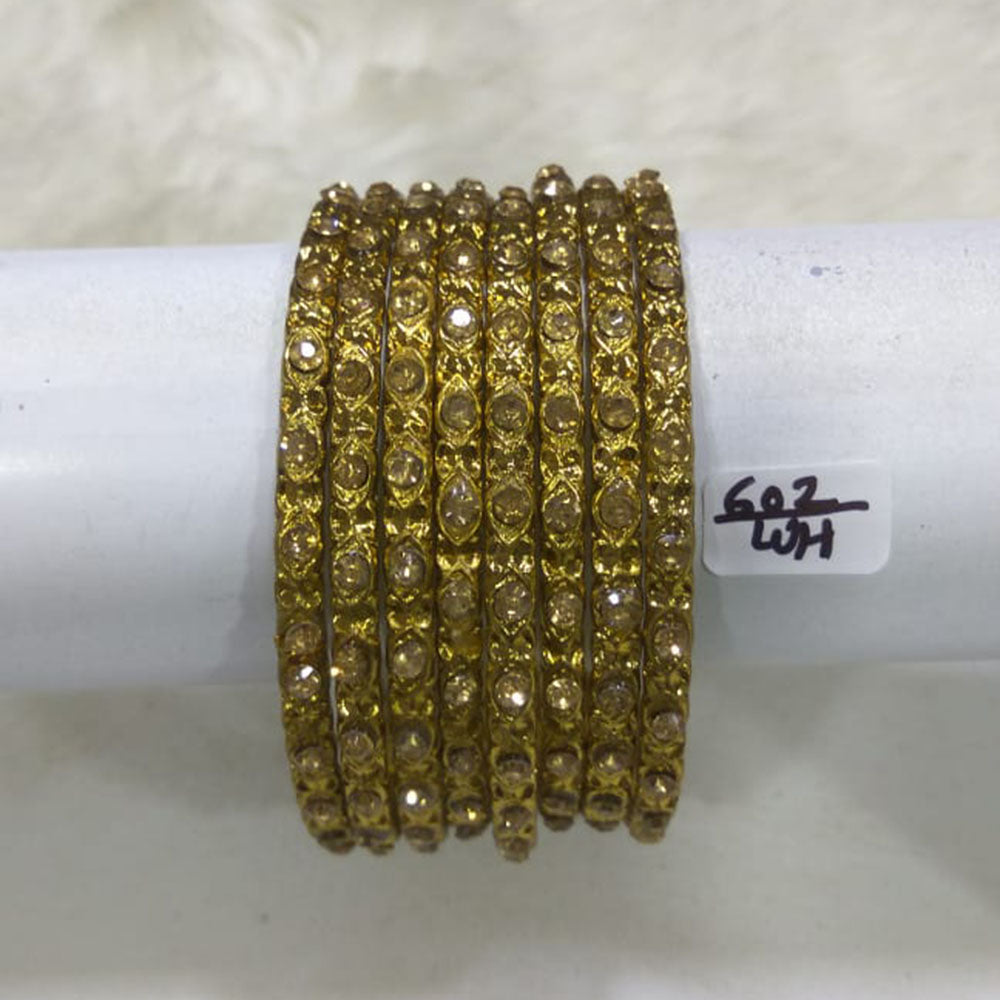 Kumavat Jewels Gold Plated Austrian Stone Bangles Set