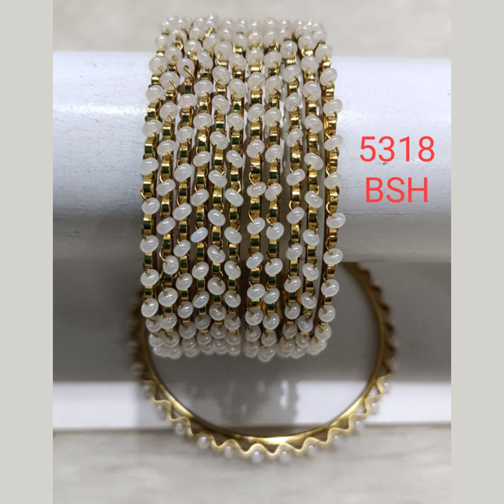 Kumavat Jewels Gold Plated Beads Bangles Set