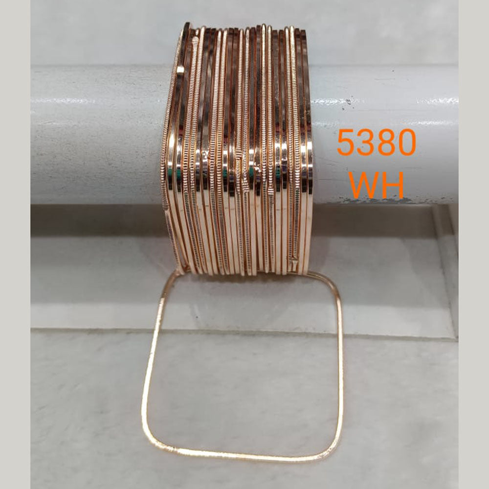 Kumavat Jewels Rose-Gold Plated Bangles Set