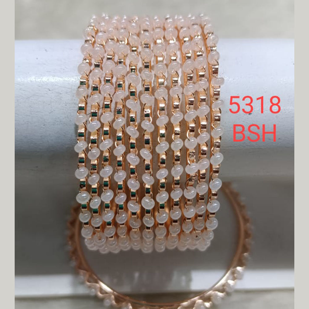Kumavat Jewels Rose-Gold Plated Beads Bangles Set